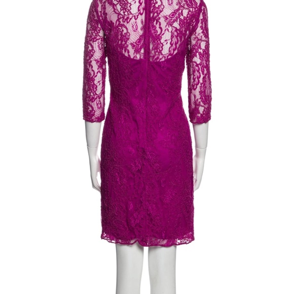 Carmen Marc Valvo Pink Lace Dress - Picture 2 of 5